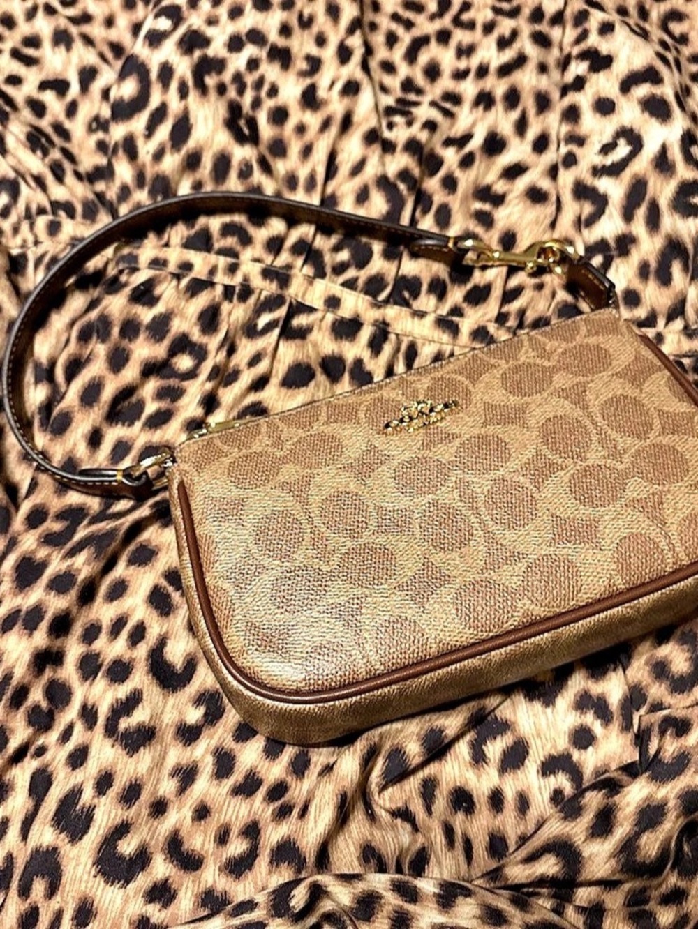 Coach Nolita 19 In Signature Canvas Signature Canvas Shoulder Bag Brown